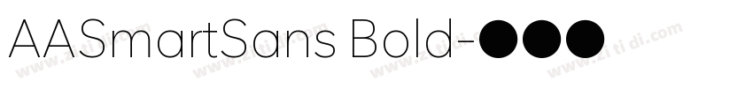 AASmartSans Bold字体转换